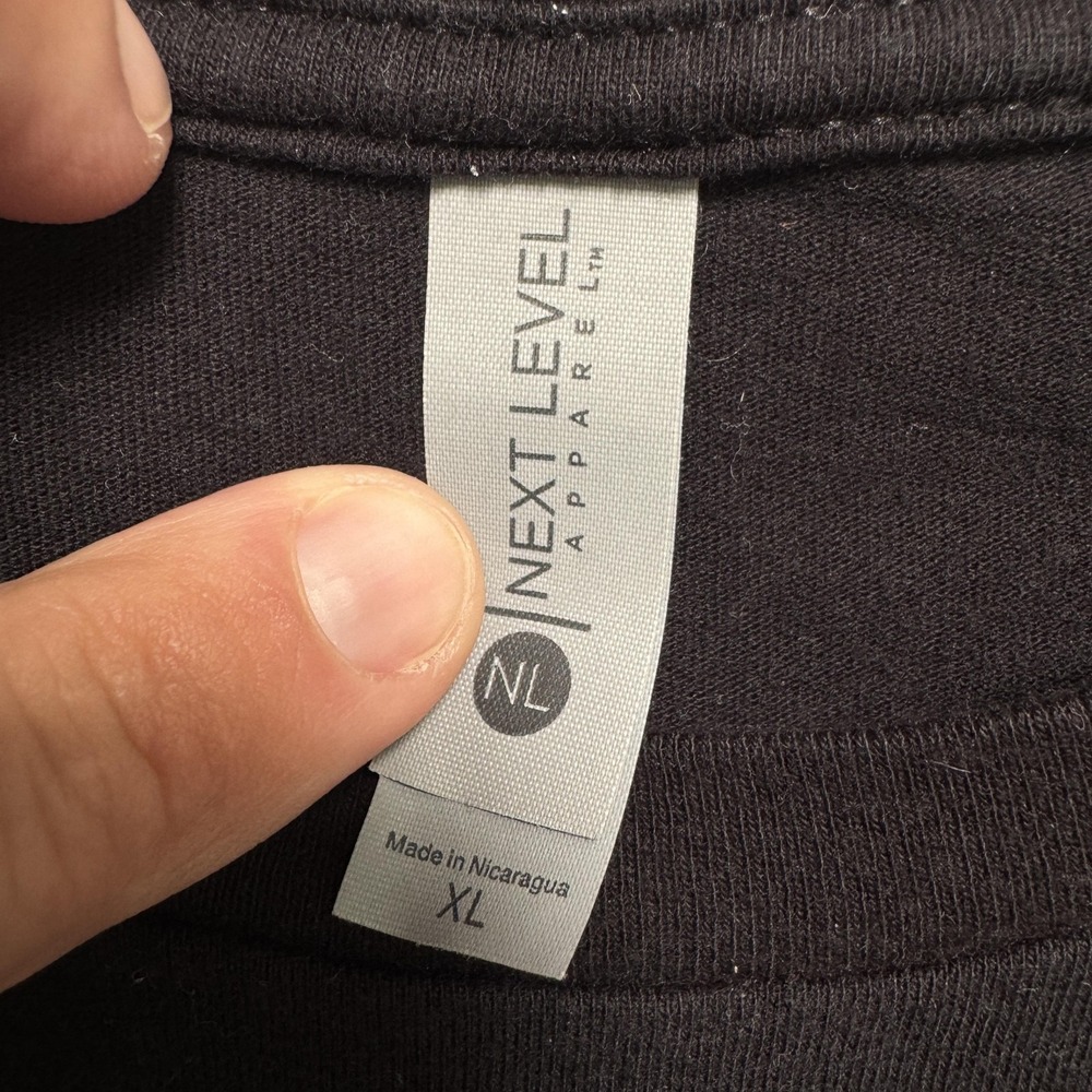 Next Level Apparel Shirt Mens XL Black Hebrew Graphic Littman 18 Tee Jersey Back - Picture 4 of 8